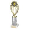 Picture of Gold|white Wreath Holder Assembled On Marble - (2" Cen|3" Tube) 9.75in