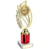 Picture of Gold|red Plastic Laurel Holder Assembled On Marble - (2" Cen|2" Tube) 9in