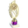 Picture of Gold|purple Plastic Laurel Holder Assembled On Marble - (2" Cen|1" Tube) 8in