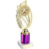 Picture of Gold|purple Plastic Laurel Holder Assembled On Marble - (2" Cen|2" Tube) 9in