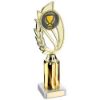 Picture of Gold Plastic Laurel Holder Assembled On Marble - (2" Cen|3" Tube) 10in