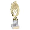 Picture of Gold|white Plastic Laurel Holder Assembled On Marble - (2" Cen|2" Tube) 9in