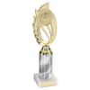 Picture of Gold|white Plastic Laurel Holder Assembled On Marble - (2" Cen|3" Tube) 10in