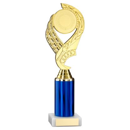 Picture of Xxx Gold|blue Olympic Holder Assembled On Marble - (2" Cen|3" Tube) 10in