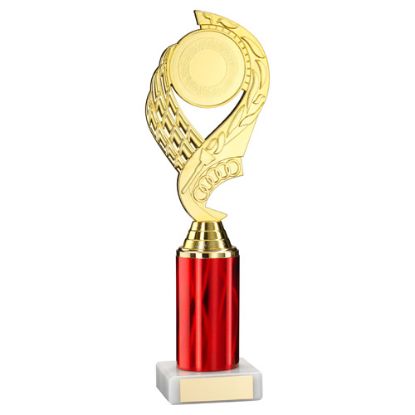 Picture of Xxx Gold|red Olympic Holder Assembled On Marble - (2" Cen|3" Tube) 10in