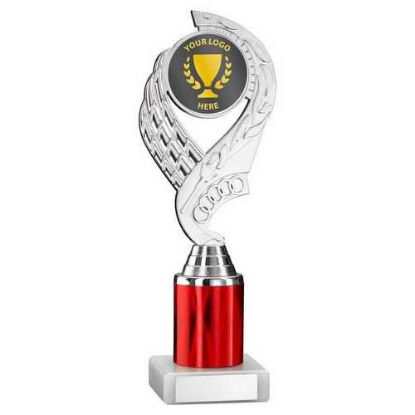 Picture of Silver~red Olympic Holder Assembled On Marble