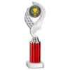 Picture of Silver|red Olympic Holder Assembled On Marble - (2" Cen|3" Tube) 10in