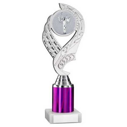 Picture of Silver~purple Olympic Holder Assembled On Marble