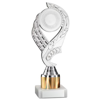 Picture of Silver|gold Olympic Holder Assembled On Marble - (2" Cen|1" Tube) 8in