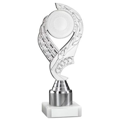 Picture of Silver|white Olympic Holder Assembled On Marble - (2" Cen|1" Tube) 8in