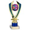 Picture of Gold|blue Diamond Holder Assembled On Marble - (2" Cen|1" Tube) 7.75in