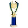 Picture of Gold|blue Diamond Holder Assembled On Marble - (2" Cen|3" Tube) 9.75in