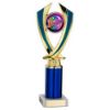 Picture of Gold|blue Diamond Holder Assembled On Marble - (2" Cen|3" Tube) 9.75in