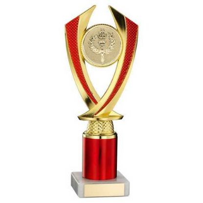 Picture of Gold~red Diamond Holder Assembled On Marble