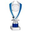 Picture of Silver|blue Diamond Holder Assembled On Marble - (2" Cen|1" Tube) 7.75in