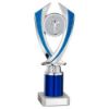 Picture of Silver|blue Diamond Holder Assembled On Marble - (2" Cen|2" Tube) 8.75in