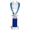 Picture of Silver|blue Diamond Holder Assembled On Marble - (2" Cen|3" Tube) 9.75in