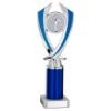 Picture of Silver|blue Diamond Holder Assembled On Marble - (2" Cen|3" Tube) 9.75in