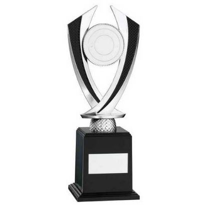 Picture of Silver|black Diamond Holder On Base (2in Centre) - 9.75in