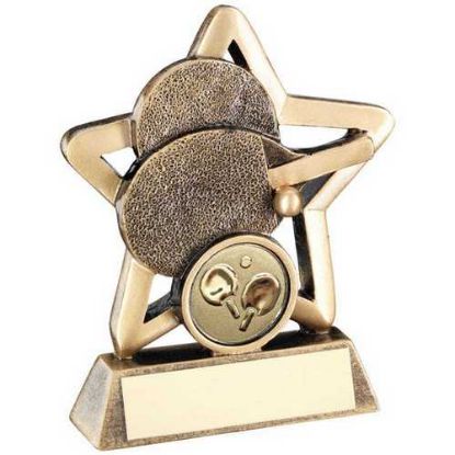 Picture of Brz~gold Table Tennis Mini Star With Plate (1in Centre)