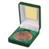 Picture of Green Velvet Box And Hurling 50mm Medal Trophy Bronze - 3.5in