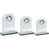 Picture of Jade Glass Clock With Plate - 5.25in
