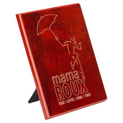 Picture of Rosewood Finish Plaque Fitted With Plastic Strut (Portrait) - 7 X 9in