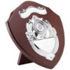 Picture of Mahogany Shield With Chrome Fronts (1in Centre) - 9in
