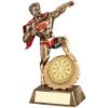 Picture of Brz|gold|red Resin Male Hero Award With Darts Insert - 7.25in