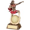 Picture of Brz|gold|red Resin Female Hero Award With Darts Insert - 7.5in
