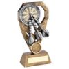 Picture of Brz|pew|gold Darts With Dartboard On Diamond With Plate (1in Centre) - 6in
