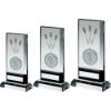 Picture of Clear|black Glass With Lasered Darts Image And Plate (15mm Thick) - 7.5in