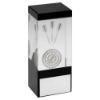 Picture of Clear|black Glass Block With Lasered Darts Image With Plate - 5.5in