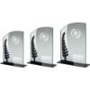 Picture of Jade Glass Plaque With Black|silver Detail With Darts Insert And Plate - 7.25in