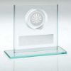 Picture of Jade|silver Glass With Darts Insert And Plate - 3.25in
