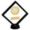 Picture of Black|clear Plastic Box With Darts Insert Trophy Gold - 6in