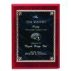 Picture of Rosewood Plaque With Blue|gold Aluminium Front - 8 X 10in