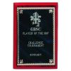Picture of Rosewood Plaque With Blue|gold Aluminium Front - 8 X 10in