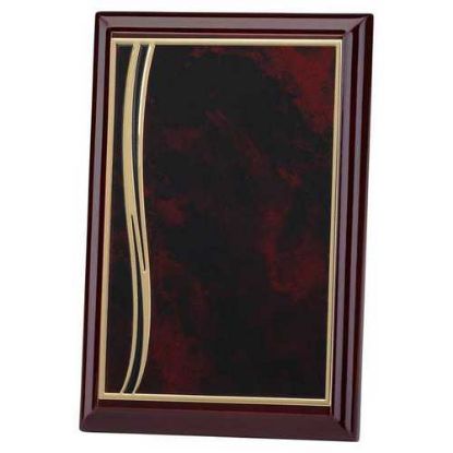 Picture of Rosewood Plaque With Red~gold Aluminium Front