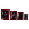 Picture of Rosewood Plaque With Red|gold Aluminium Front - 4 X 6in