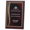 Picture of Rosewood Plaque With Red|gold Aluminium Front - 4 X 6in
