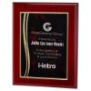 Picture of Rosewood Plaque With Red|gold Aluminium Front - 8 X 10in