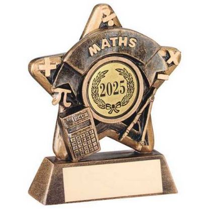 Picture of Brz~gold Mini Star Maths With Plate (1in Centre)