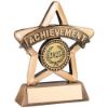 Picture of Brz|gold Resin Achievement Mini Star With Plate (1in Centre) - 3.75in