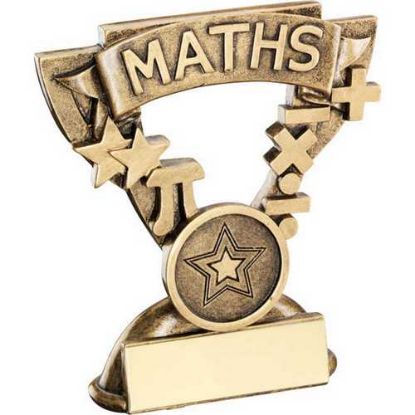 Picture of Brz|gold Maths Mini Cup With Plate (1in Centre) - 3.75in