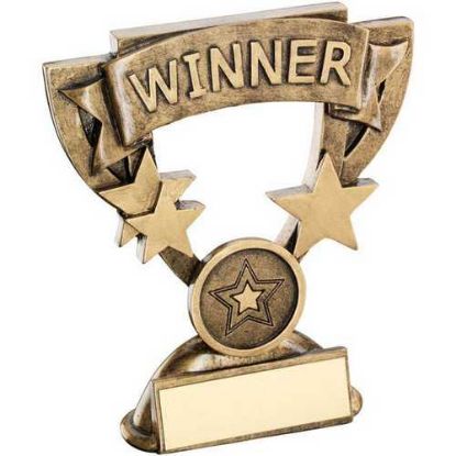 Picture of Brz|gold Mini Cup With Plate (1in Centre) Wnr - 4.25in