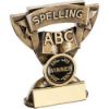 Picture of Brz|gold Spelling Mini Cup With Plate (1in Centre) - 3.75in