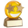 Picture of Brz|yellow Star Eyes Emoji Figure With Plate - 2.75in
