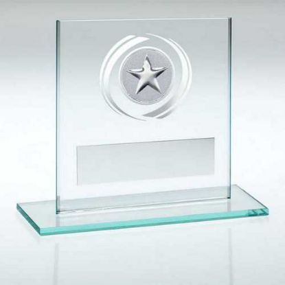 Picture of Jade~silver Glass With Star Insert And Plate