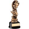 Picture of Brz|gold|black Drama Masks With Plate - 6.5in